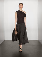 100% cotton asymmetric top