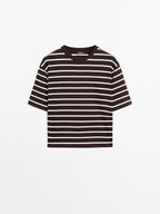 Striped 100% cotton T-shirt