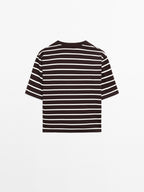 Striped 100% cotton T-shirt