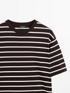 Striped 100% cotton T-shirt