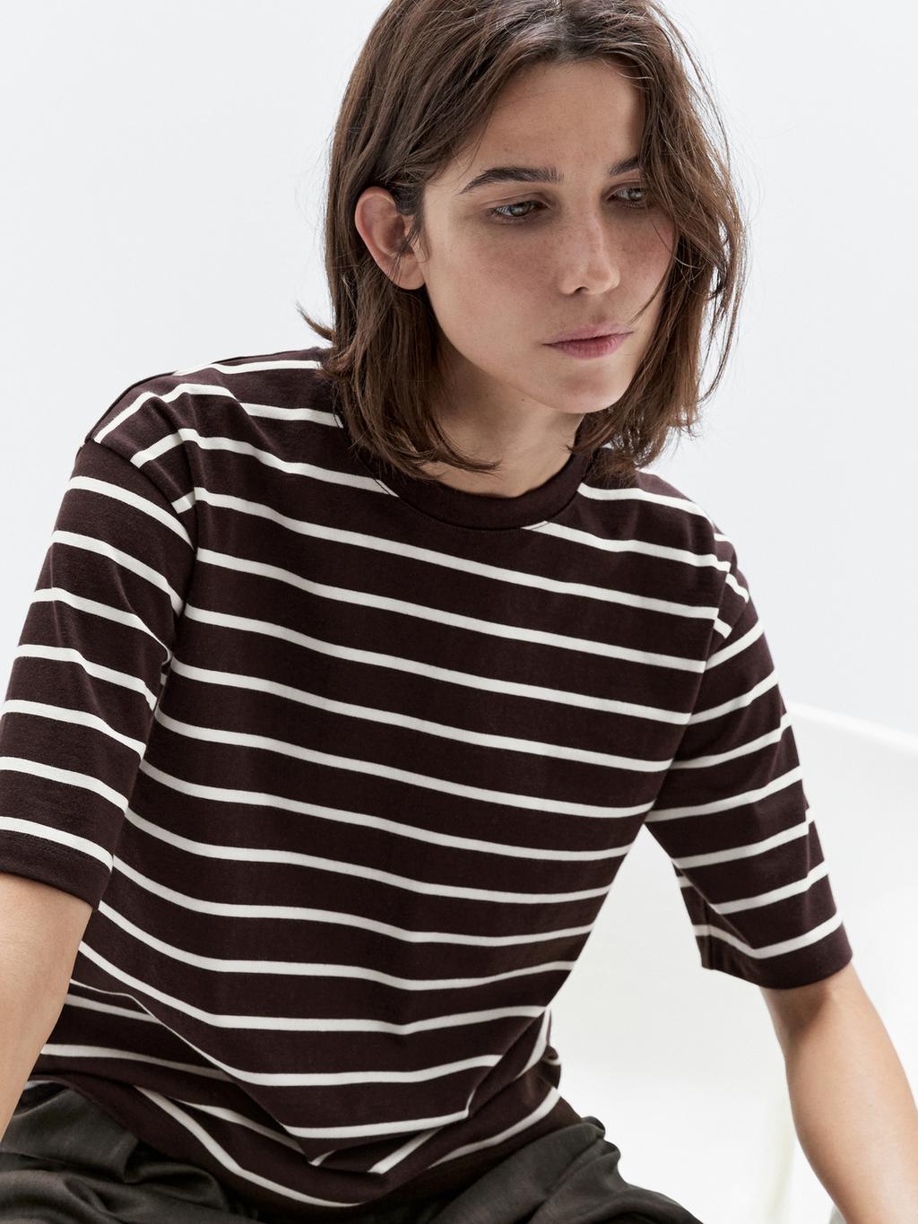 Striped 100% cotton T-shirt