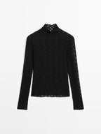 Long sleeve lace top