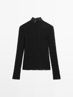 Long sleeve lace top