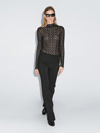 Long sleeve lace top