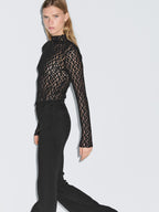 Long sleeve lace top