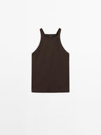 Cotton blend halter top