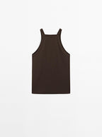 Cotton blend halter top