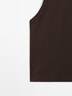 Cotton blend halter top