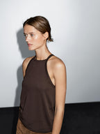 Cotton blend halter top