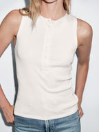 Top with contrast trim detail