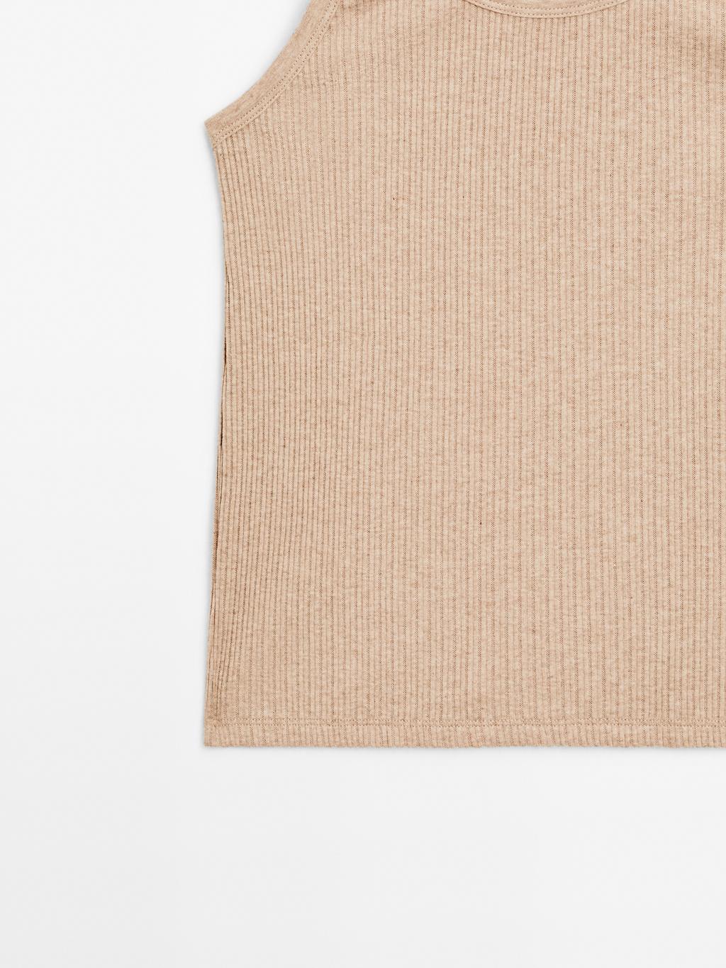 100% cotton marl strappy top