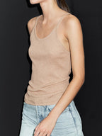 100% cotton marl strappy top