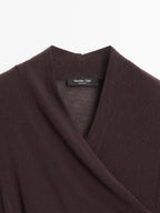 Draped long sleeve T-shirt