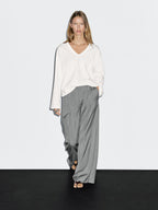 Oversize V-neck T-shirt