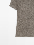 Cutwork wool blend T-shirt