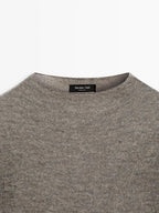 Cutwork wool blend T-shirt