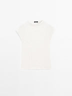 Sleeveless top with gathered detail