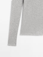 Cotton blend T-shirt with openwork detail