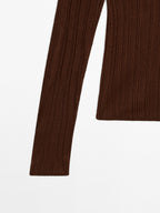 Long sleeve ribbed T-shirt