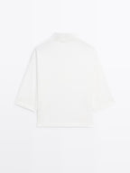 Funnel neck T-shirt