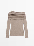 Long sleeve strapless T-shirt