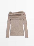 Long sleeve strapless T-shirt