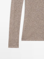 Long sleeve strapless T-shirt