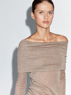 Long sleeve strapless T-shirt