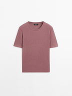 Short sleeve cotton blend T-shirt