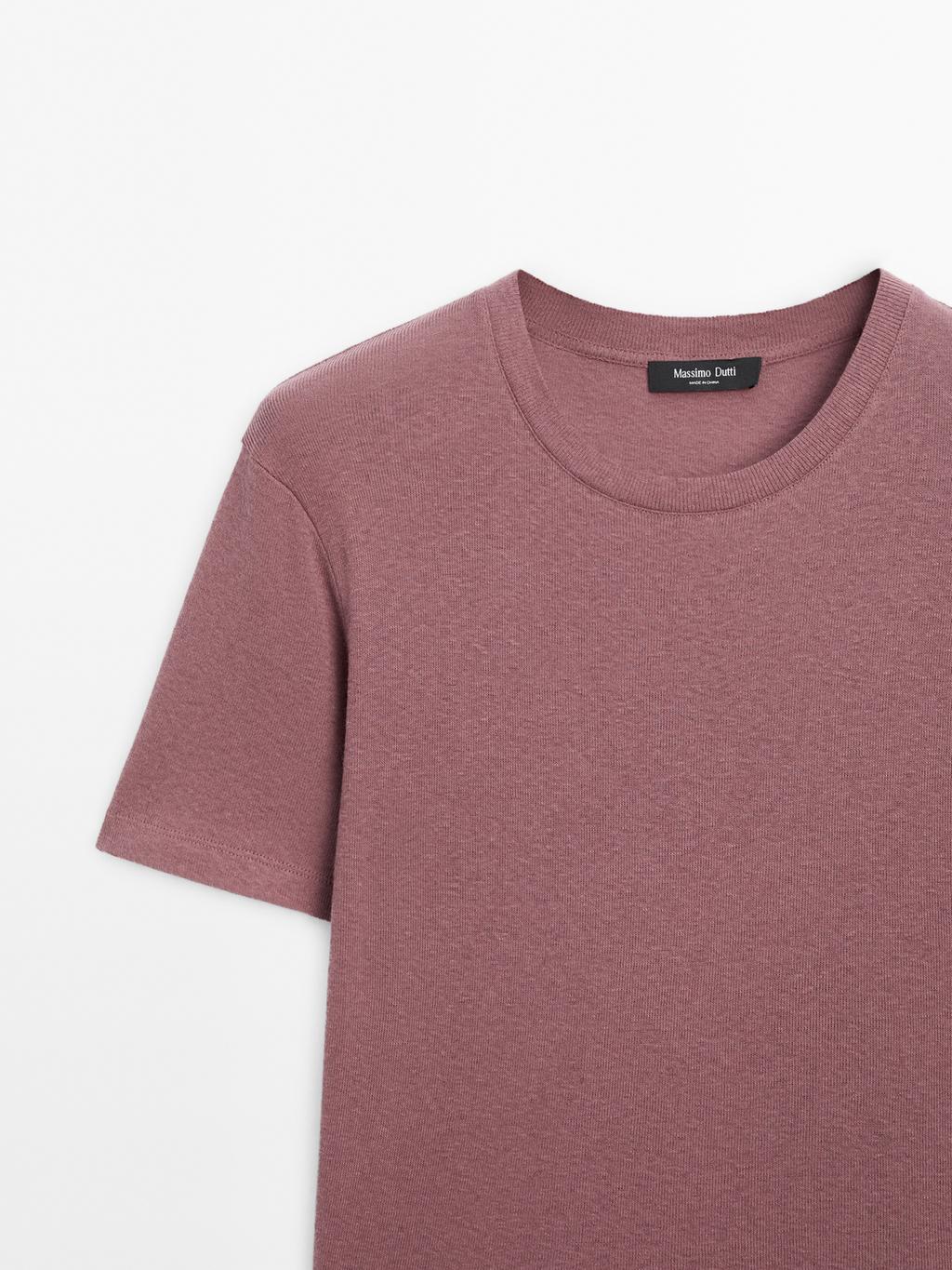 Short sleeve cotton blend T-shirt