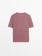 Short sleeve cotton blend T-shirt