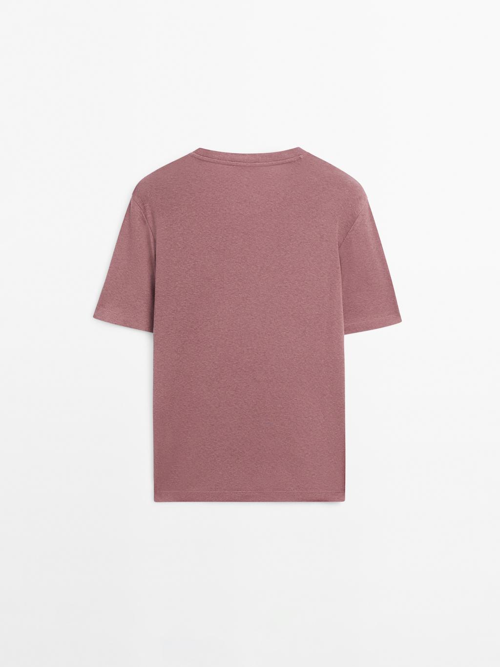 Short sleeve cotton blend T-shirt