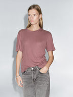 Short sleeve cotton blend T-shirt