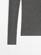 Knit T-shirt with shoulder detail