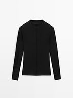 Long sleeve T-shirt with seam detail