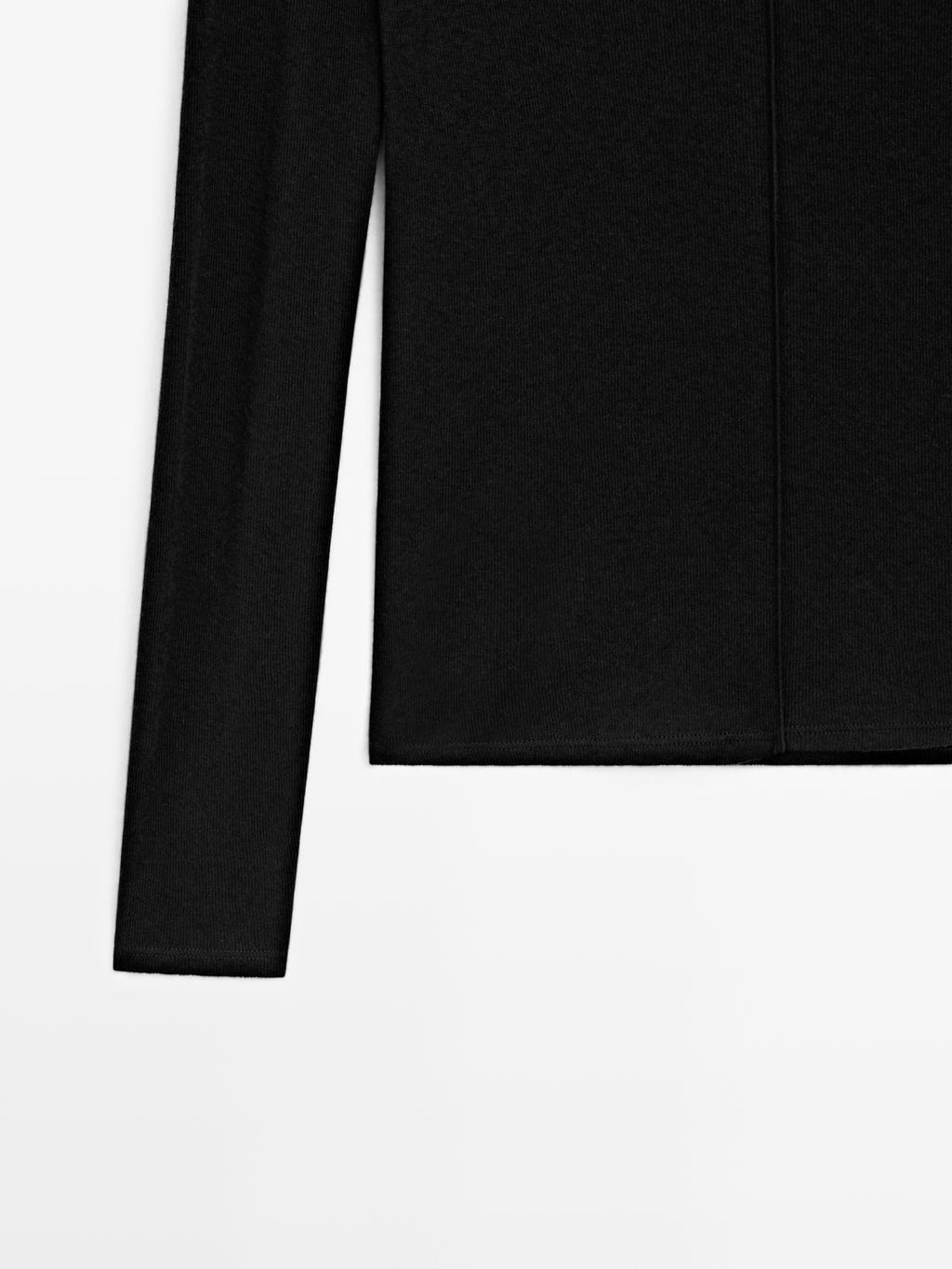 Long sleeve T-shirt with seam detail