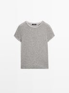 Short sleeve T-shirt with double trim