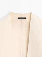 Wool blend felt texture cape