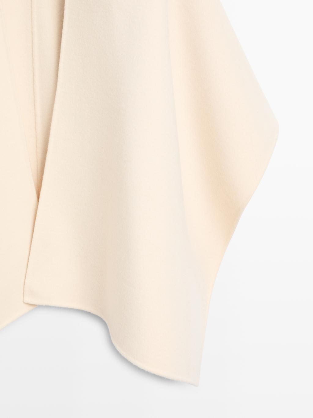 Wool blend felt texture cape