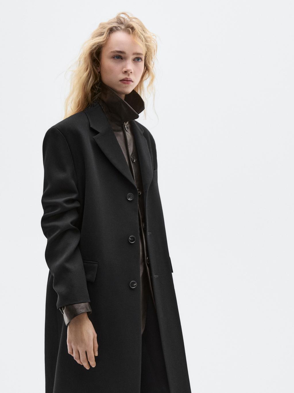 Long 100% wool coat - LIMITED
