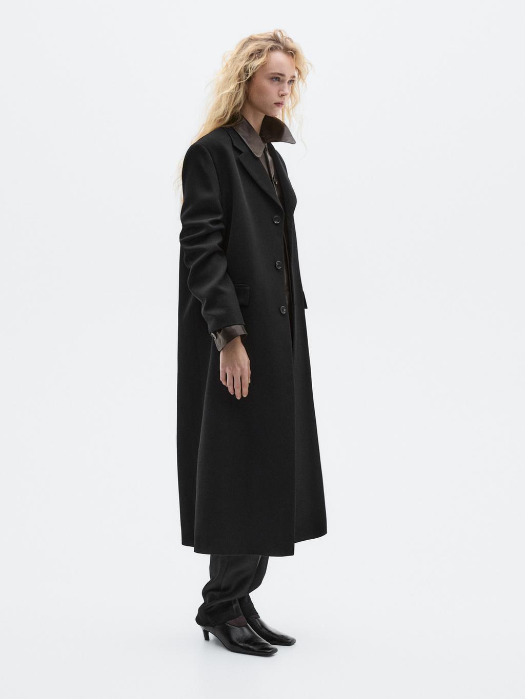 Long 100% wool coat - LIMITED