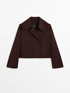 Short wool blend coat