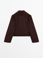 Short wool blend coat