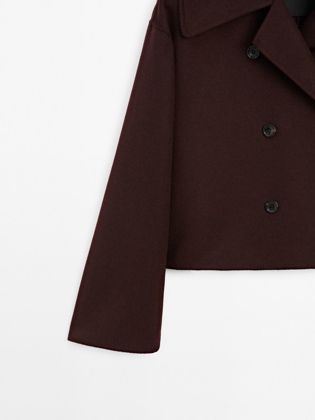 Short wool blend coat