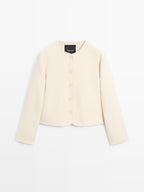 Short wool blend jacket