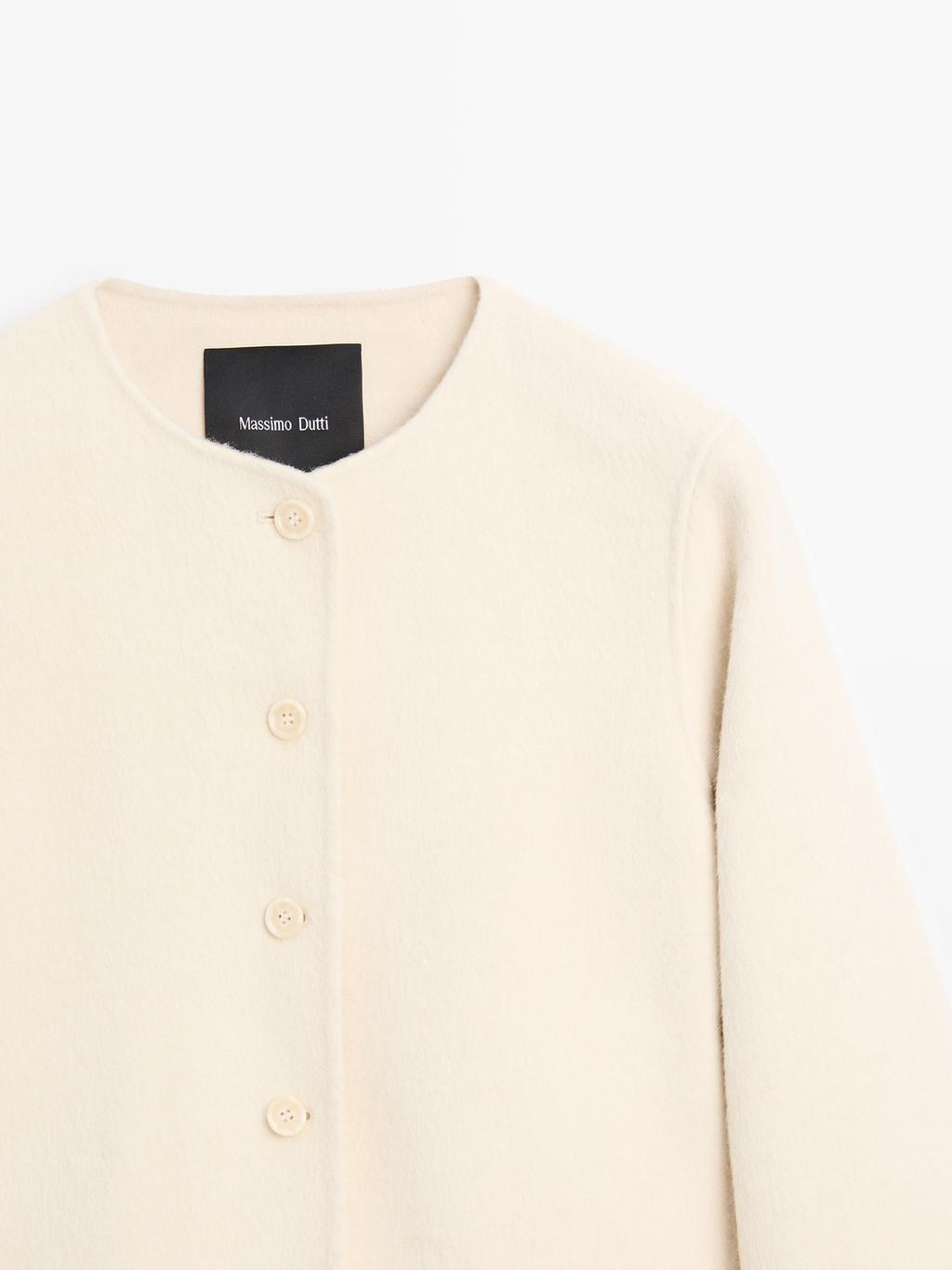 Short wool blend jacket