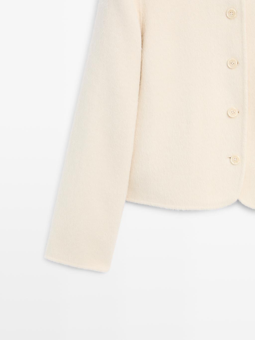 Short wool blend jacket