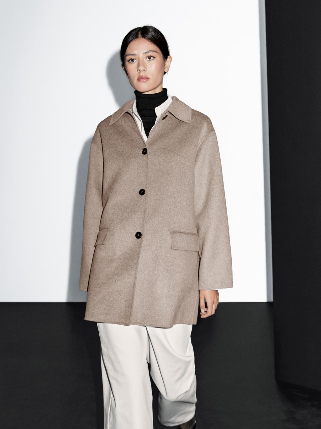 Medium wool blend coat