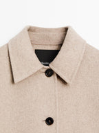 Cropped wool blend jacket