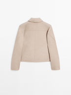 Cropped wool blend jacket